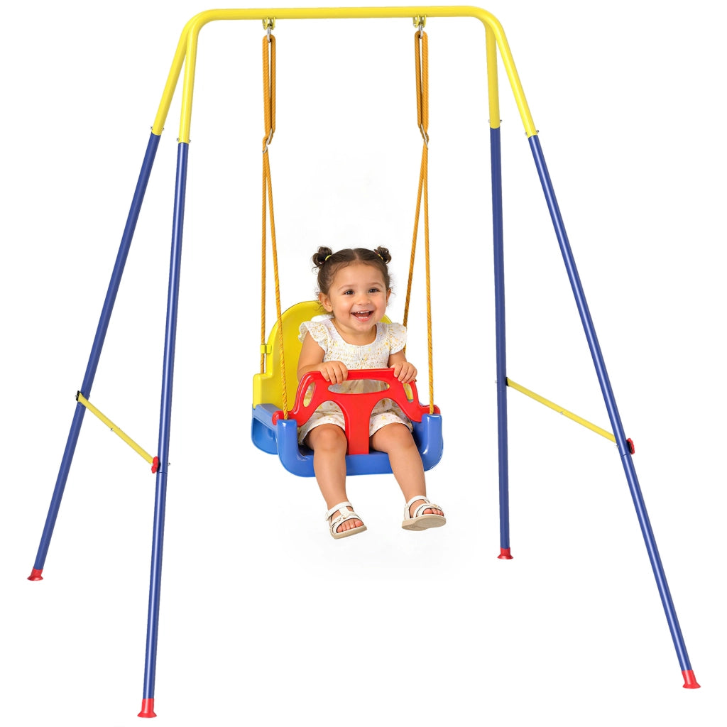 Altalena per bambini 3 in 1 ¨C zephmum ¨C Pieghevole, regolabile, multicolore