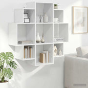 Scaffale da parete Bianco 90 x 25 x 90 cm Legno ingegnerizzato 8012172