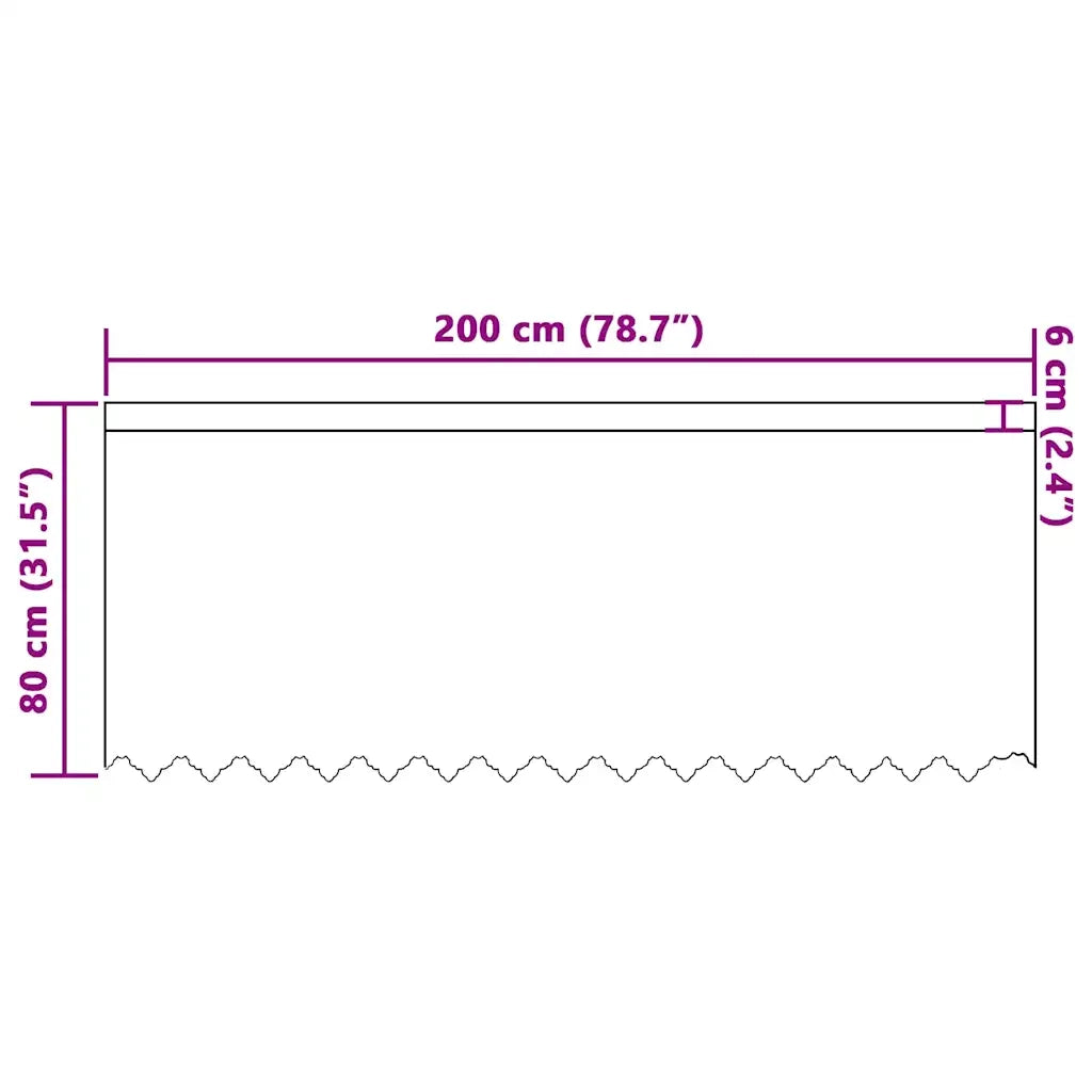 vidaXL Tende con tende Floreale Bianco 200 x 80 cm Poliestere
