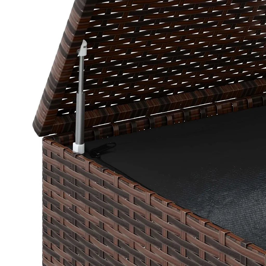 Contenitore da Giardino in Rattan PE 100x97,5x104 cm Marrone 317227