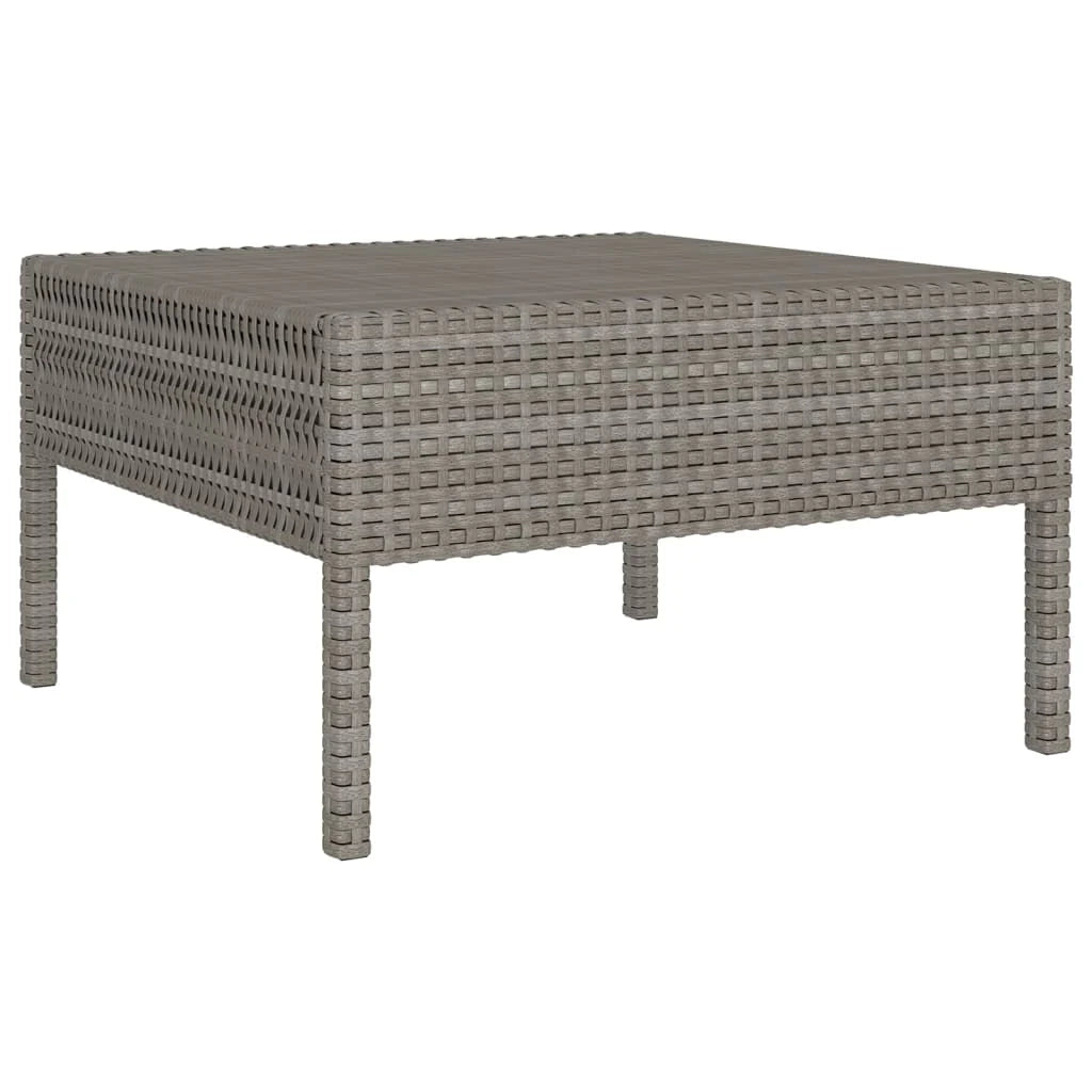 Set di mobili da giardino per esterni 9 pezzi con cuscini resina intrecciata grigia 02_0018089