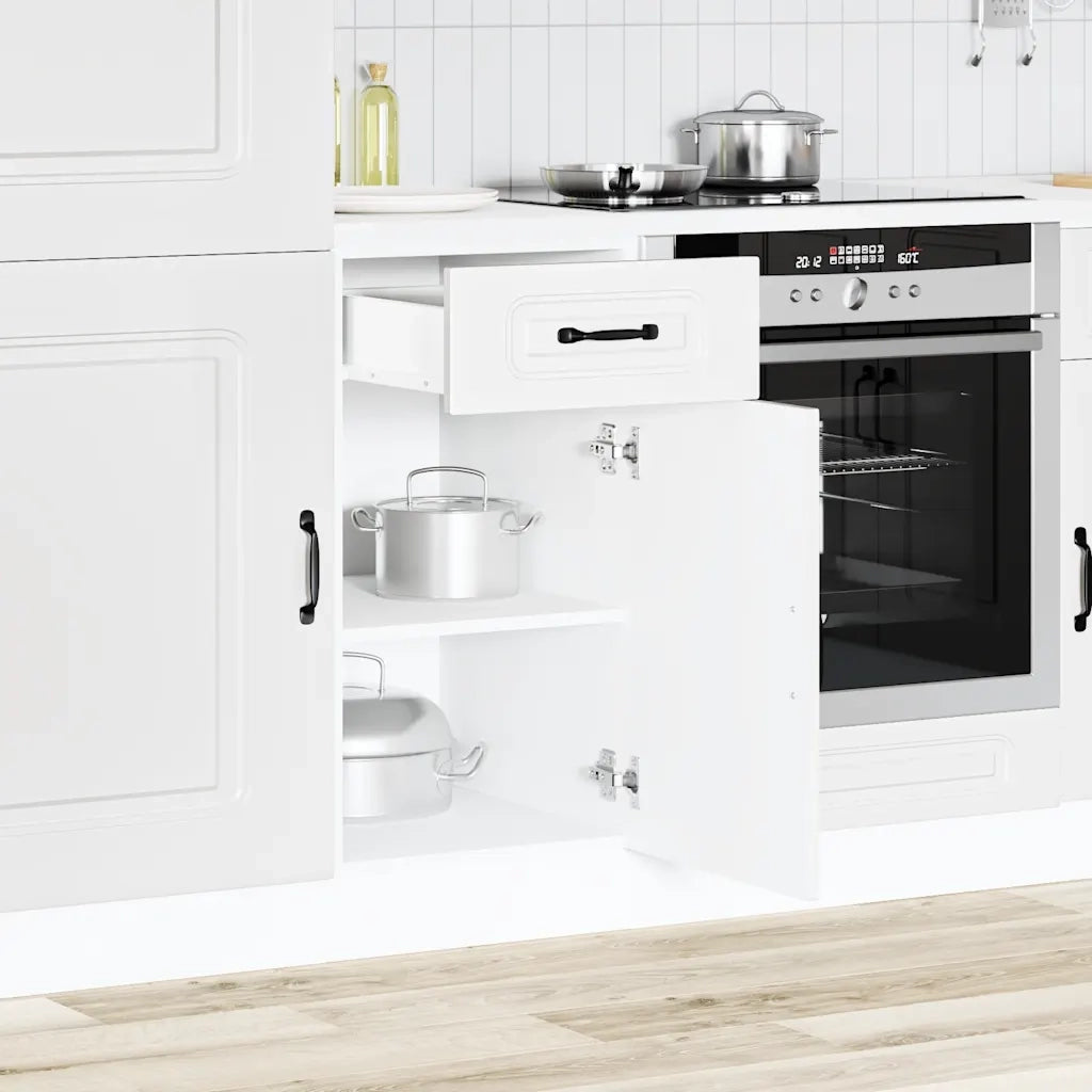 Base da Cucina-Mobile Base da Cucina Kalmar Bianco in Legno Multistrato 817908