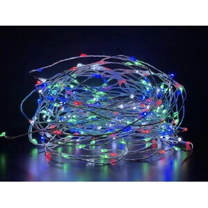 CATENA LUMINOSA  180 GOCCE LED C/GIOCHI MULTICOL- 1,0 pz
