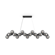 Maytoni Lampadario moderno Dallas 25 luci G9 nero metallo vetro diffusori