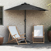 Ombrello da giardino-Ombrellone da spiaggia Nero 294 x 150 x 223 cm