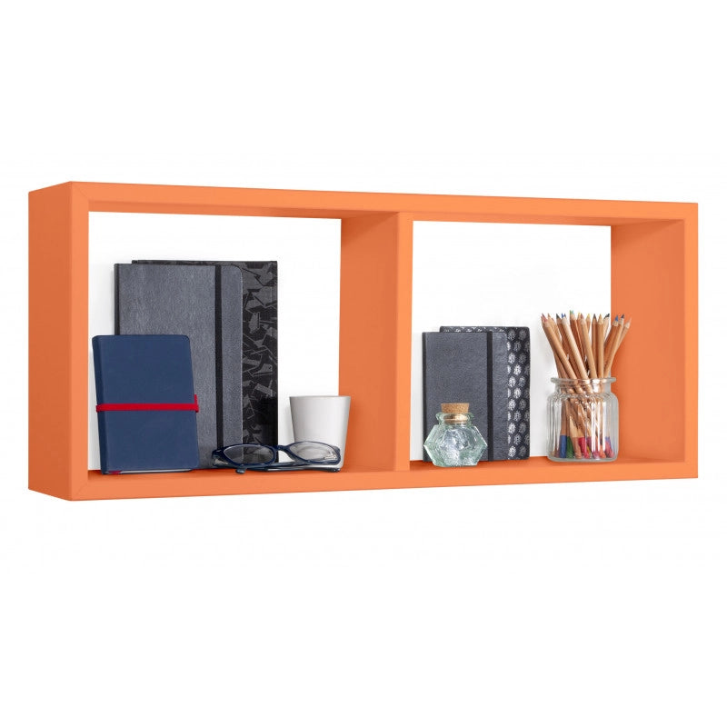 Mensola da Muro, Libreria Sospesa, Libreria da Parete, Scaffale da Parete, Arancione, 70x30 p15,5 cm - Morgana