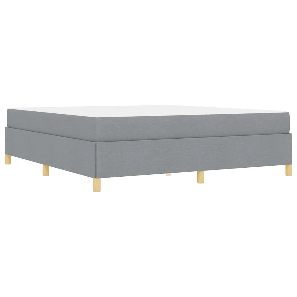 vidaXL Letto a molle Grigio chiaro e Bianco 180 x 200 cm Tessuto