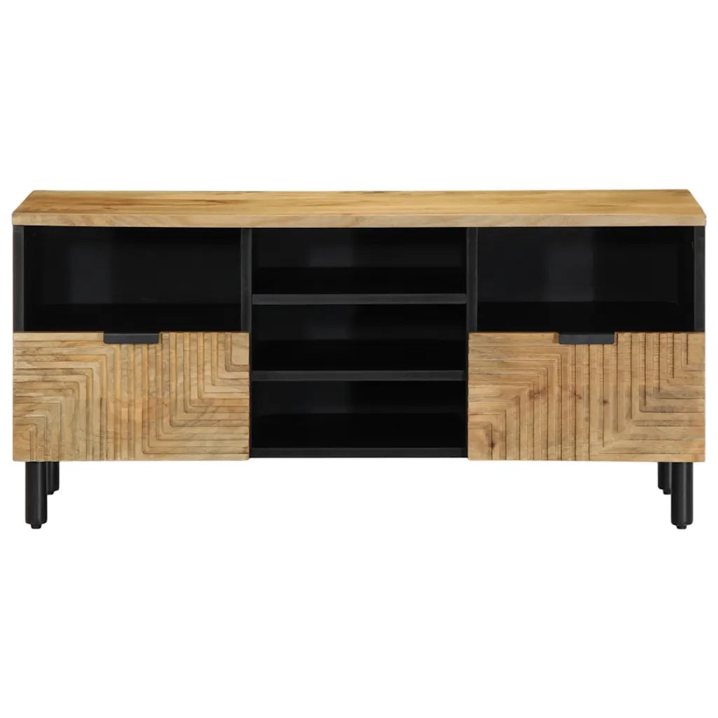 Mobile Porta TV Marrone 100x33x46 cm in Legno Massello di Mango 4017738