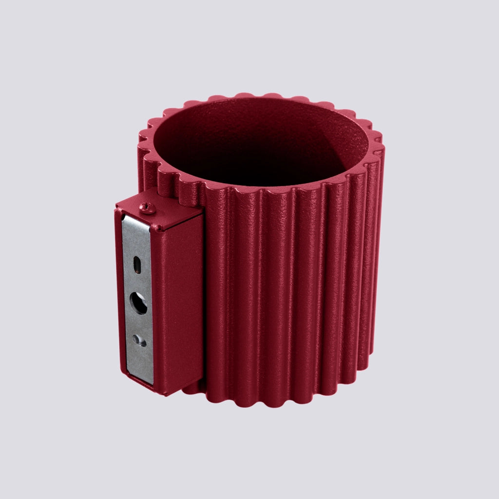 Applique moderna bordeaux tubo rigato 10cm su/giù G9 Pure Lume