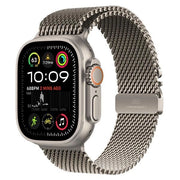 Aw ultra 2 gps + cellular 49mm natural titanium case with natural titanium milanese loop - m - MX5R3TY/A