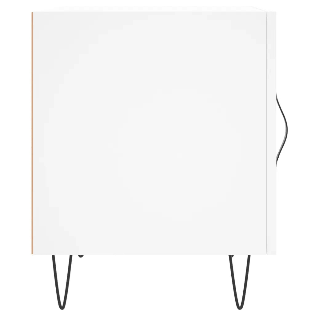 Comodino | Armadio da Notte | Mobiletto da notte Bianco 40x40x50 cm in Legno Multistrato