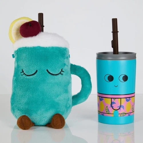 Fuzzie Pina - Borraccia termica da 360 ml con rivestimento in peluche