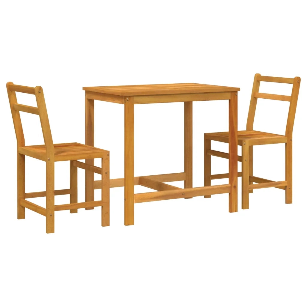 Set da Balcone 3 pz | Set Salotto da Giardino in Legno Massello di Acacia