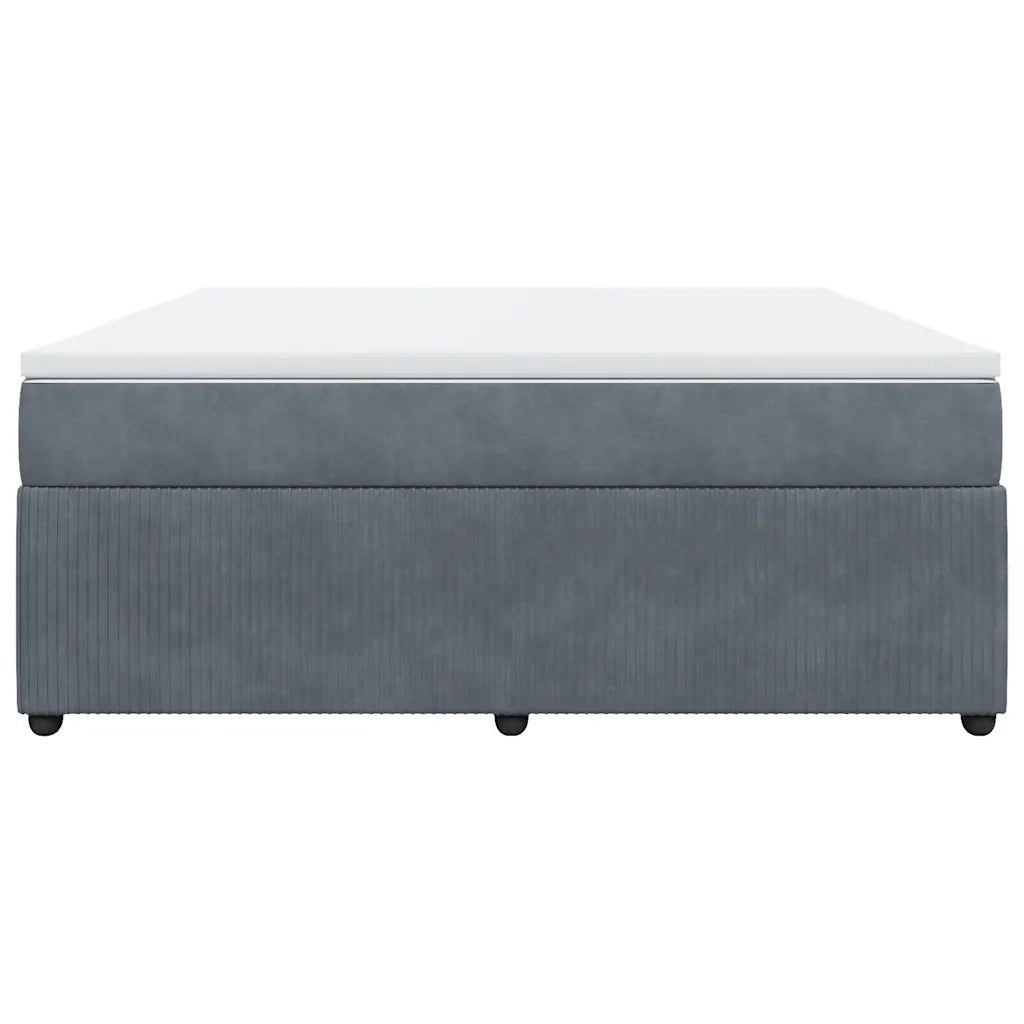 Giroletto a Molle con Materasso Grigio Scuro 180x200 cm Velluto 3285657