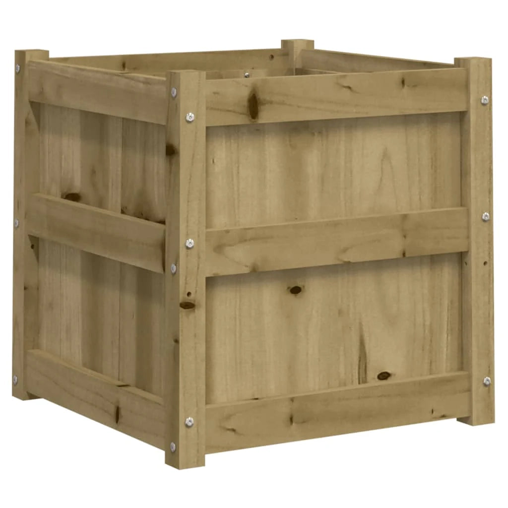 Fioriera aiuola rialzata fioriera aiuola giardino terrazza set da 2 legno di pino impregnato marrone 02_0039033