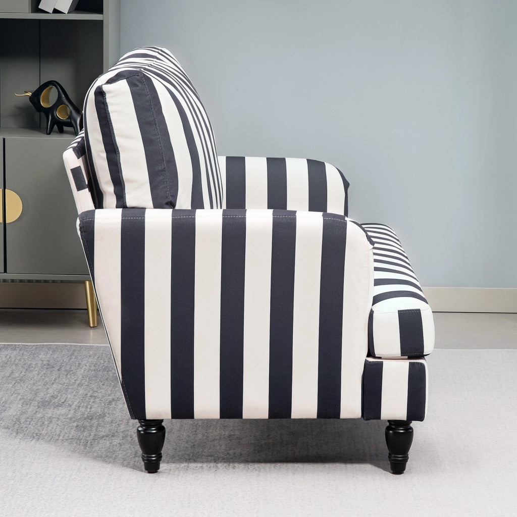 Poltrona Relax in Velluto ¨C Zephmum ¨C Nero e Bianco 115x82x82