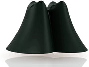 Sostegno per boccette in bioplastica, adatto per pennelli, con design italiano, realizzato in Germania, con imballaggio riciclato, nero, coppia.