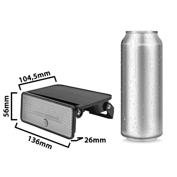 VELAMP Proiettore LED solare 1000 lumen orientabile con rilevatore di movimento 1000 lumen