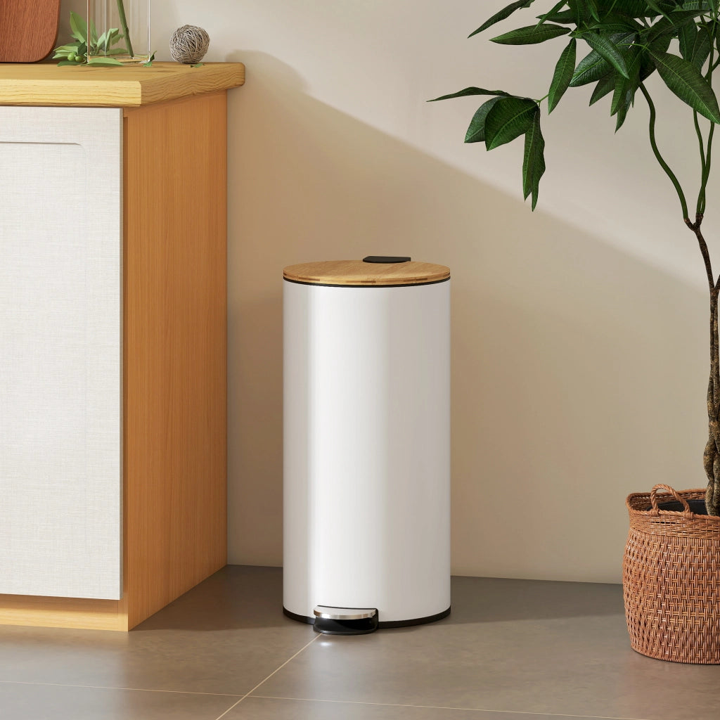 Pattumiera 30L ¨C zephmum ¨C 36x30x60,5cm, bianco