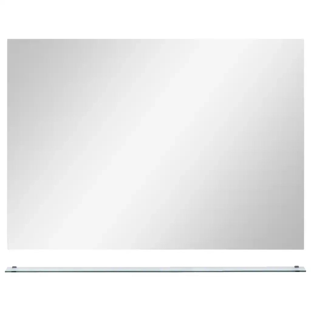 Specchio da Parete con Mensola 80x60 cm in Vetro Temperato cod mxl 55807