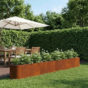 Letto rialzato da giardino Acciaio Corten 360 x 40 x 40 cm 8011711