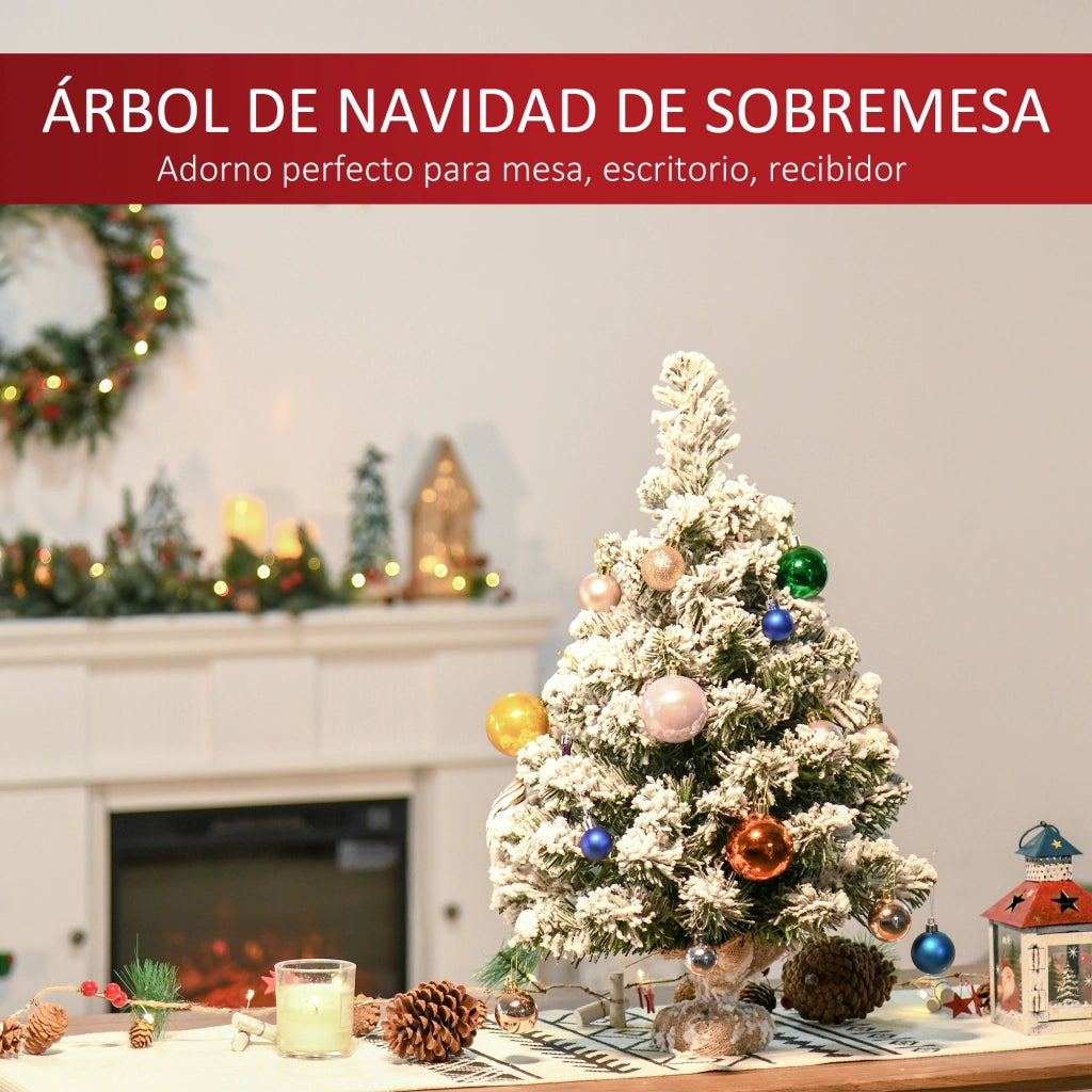 Albero di Natale Artificiale ¨C Zephmum ¨C Verde e Bianco ?32x60 cm