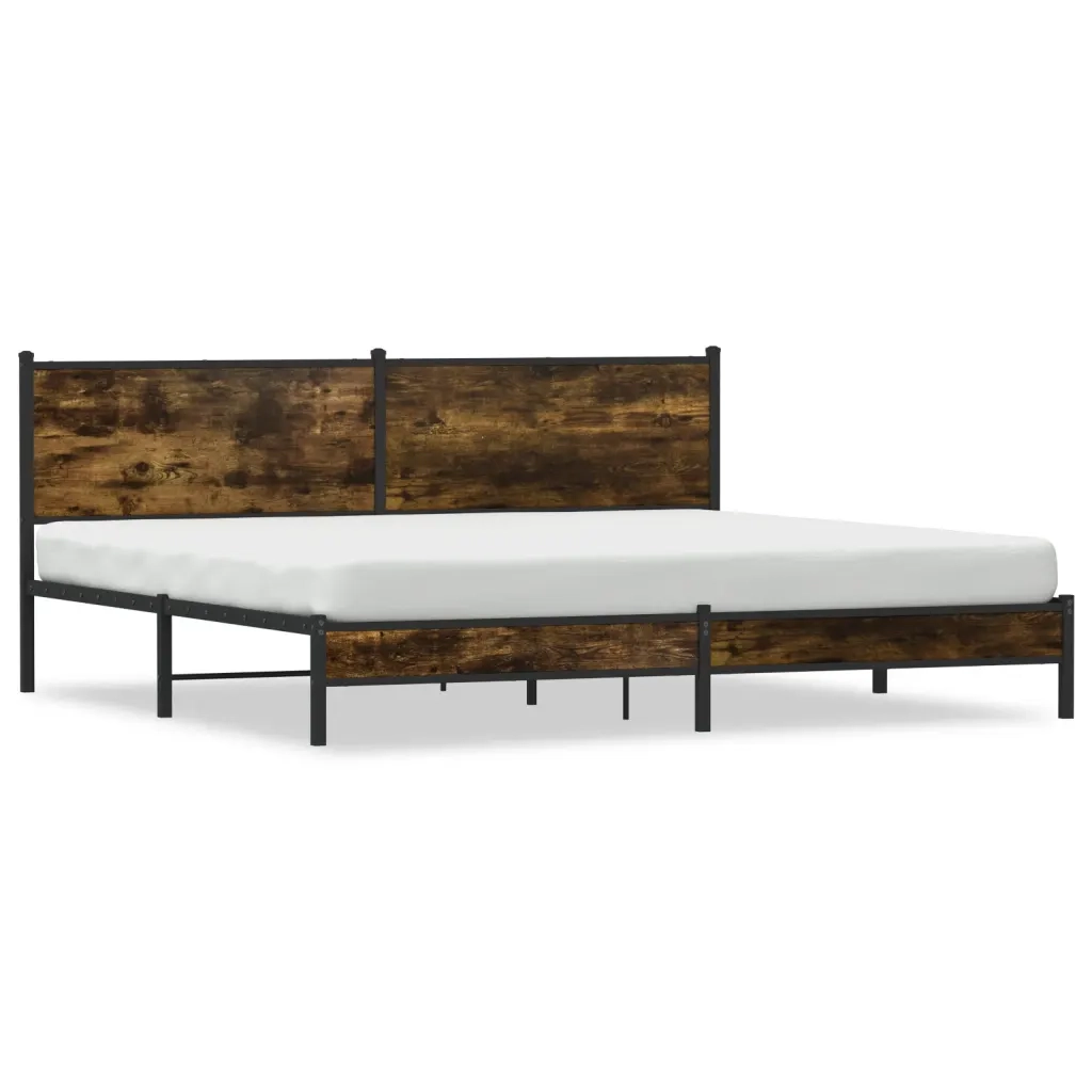 Giroletto senza Materaso in Metallo Rovere Fumo 200x200 cm 3301380