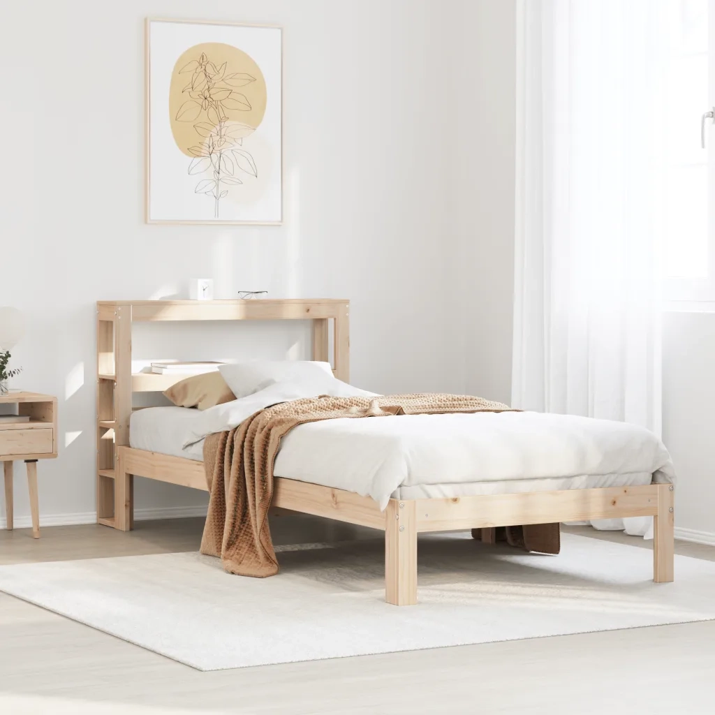 Giroletto con Testiera 75x190 cm in Legno Massello di Pino 3306031