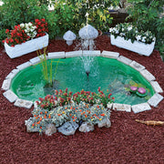 Laghetto Artificiale da Giardino 185x115x36 cm in Polietilene 270 Litri Verde