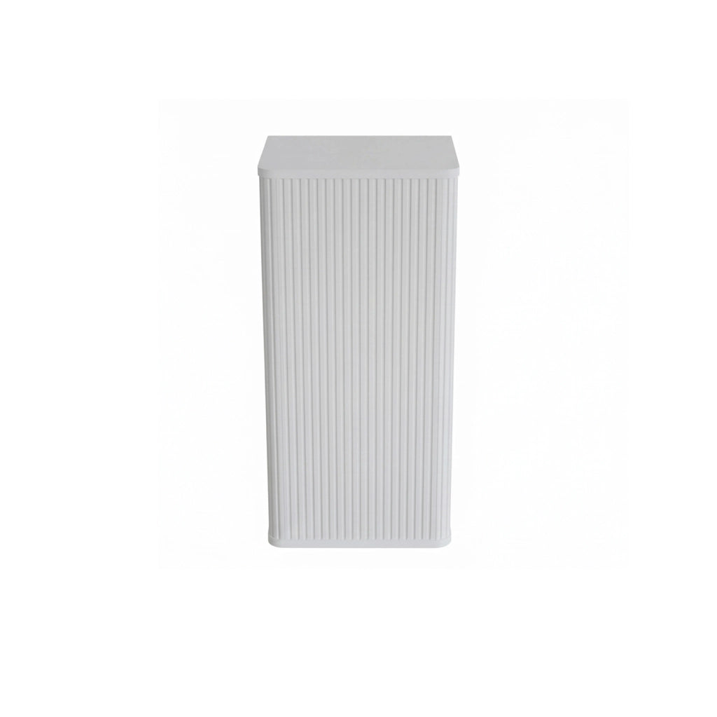 Armadietto da parete per bagno 36x29x75 cm bianco, con scanalature e push-to-open