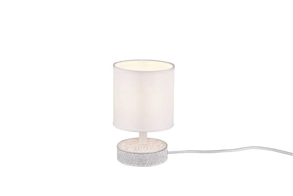 Lampada da tavolo MARIE bianca ceramica tessuto E14 RL