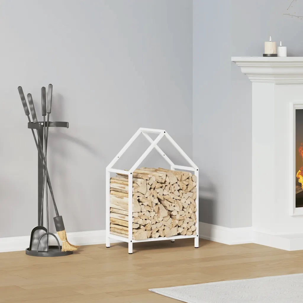 Rastrelliera per Legna da Ardere Bianca 40x25x60 cm CFW2894413
