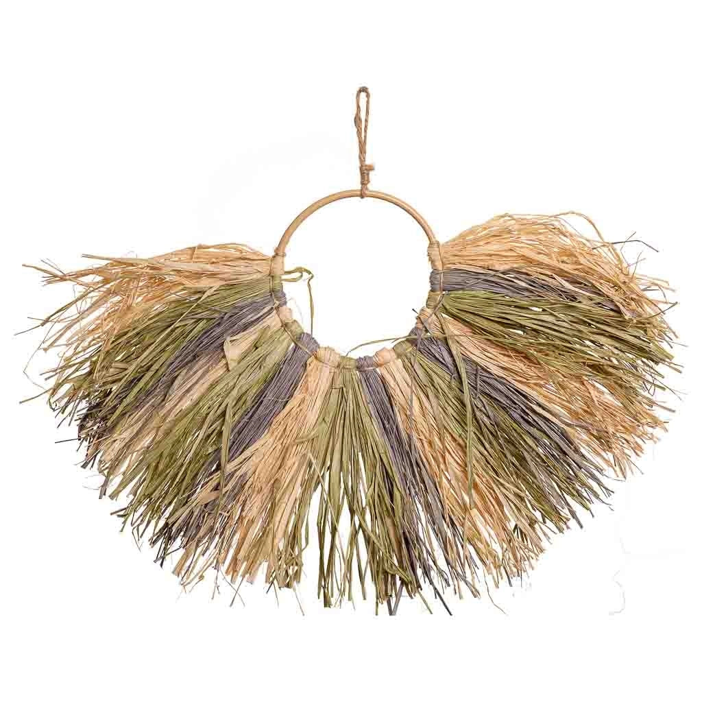 Collana decorazione muro in fibra naturale marrone 19x02x15h