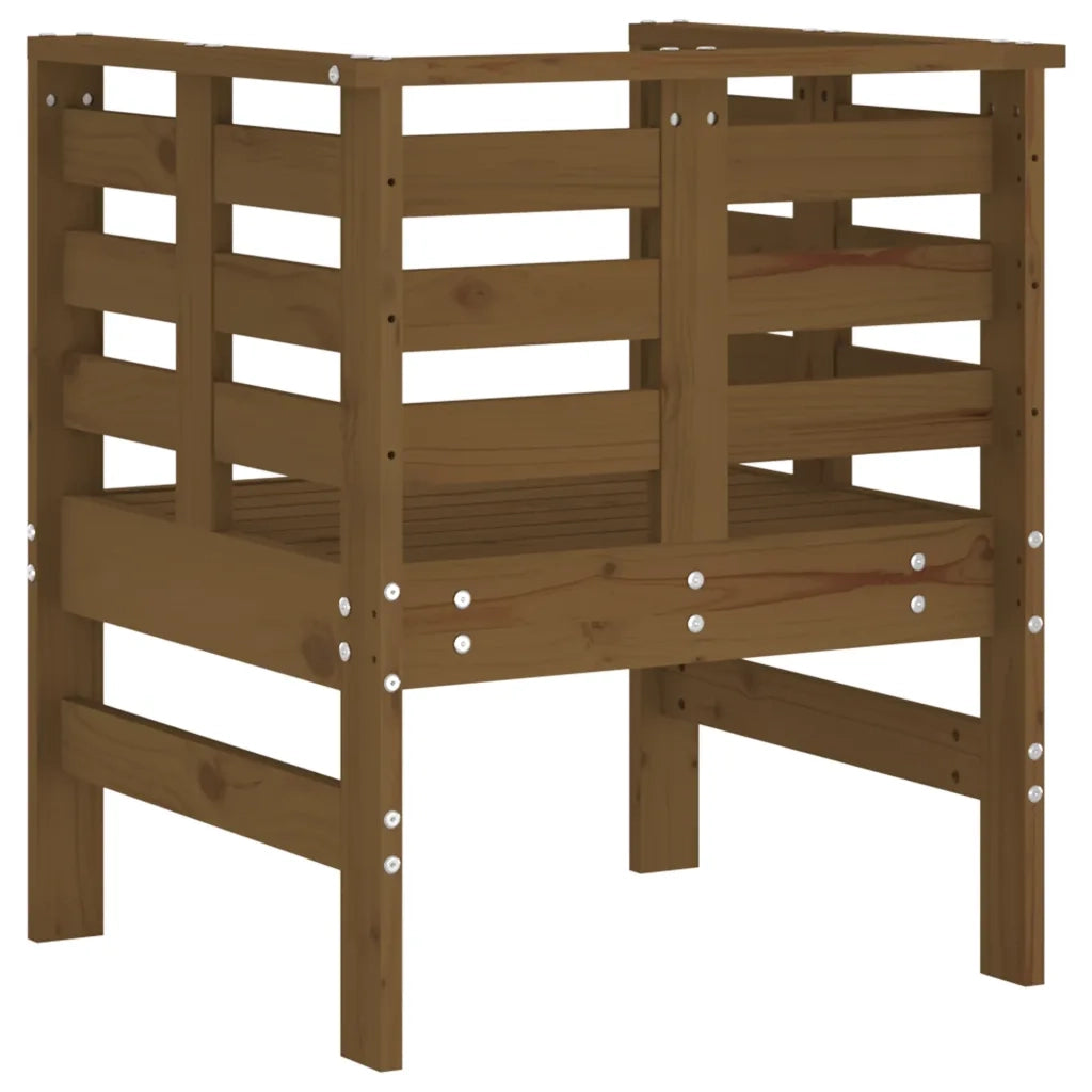 Sedie da Giardino 2 pz | Sedie da Esterno Ambra 61,5x53x71cm Legno Massello di Pino