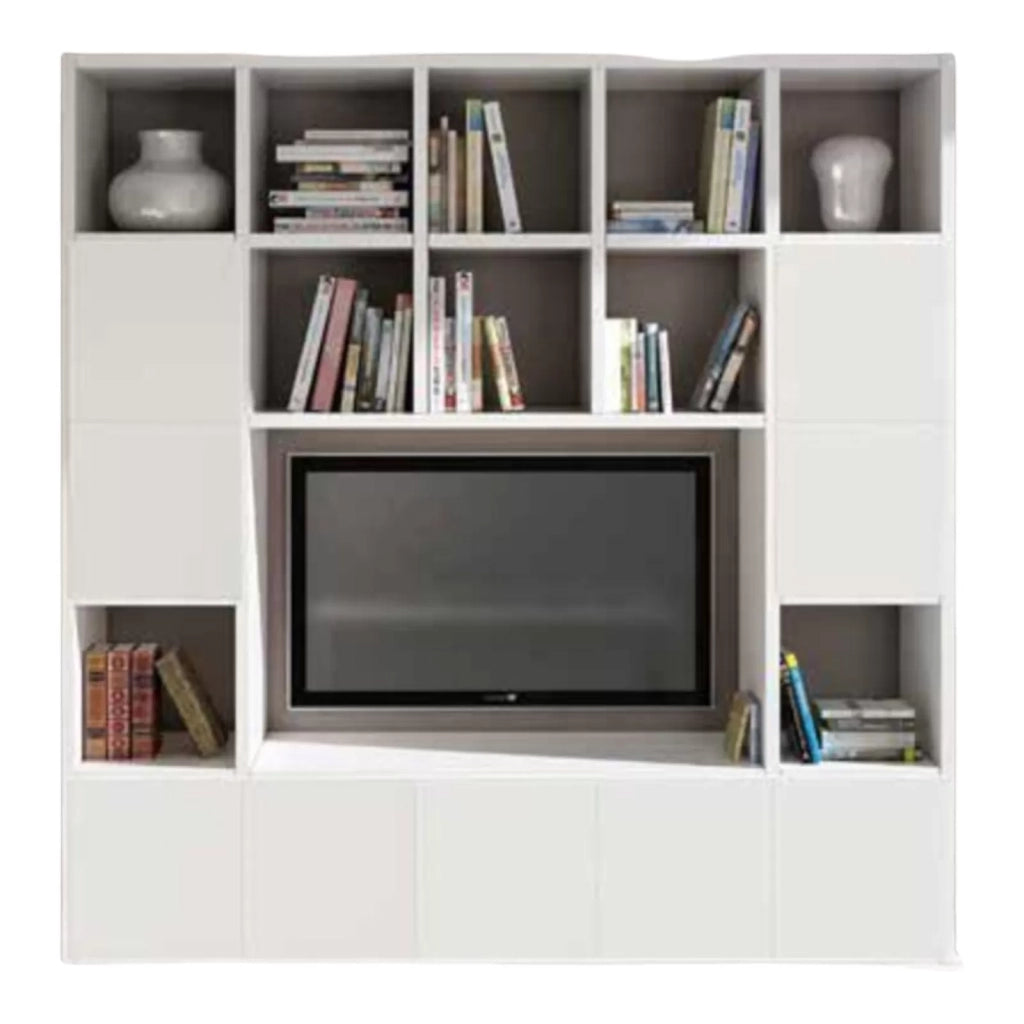 Libreria moderna porta tv bianco soggiorno l218 p30 h218 - Mobili 2G