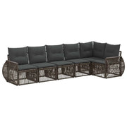 Set Divano da Giardino 6 pcs Grigio e Grigio Scuro polyrattan 3435422