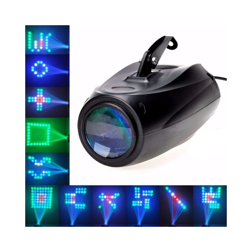 Trade Shop - Proiettore Faro Airship 64 Led 10w Rgb Fascio Di Luce Effetti Disco Laser Luci -