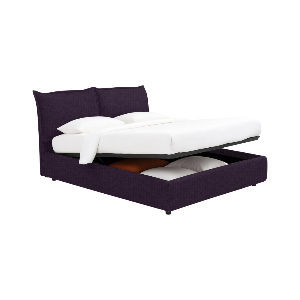 Chatteris, Letto Singolo Sfoderabile Made in Italy, Viola