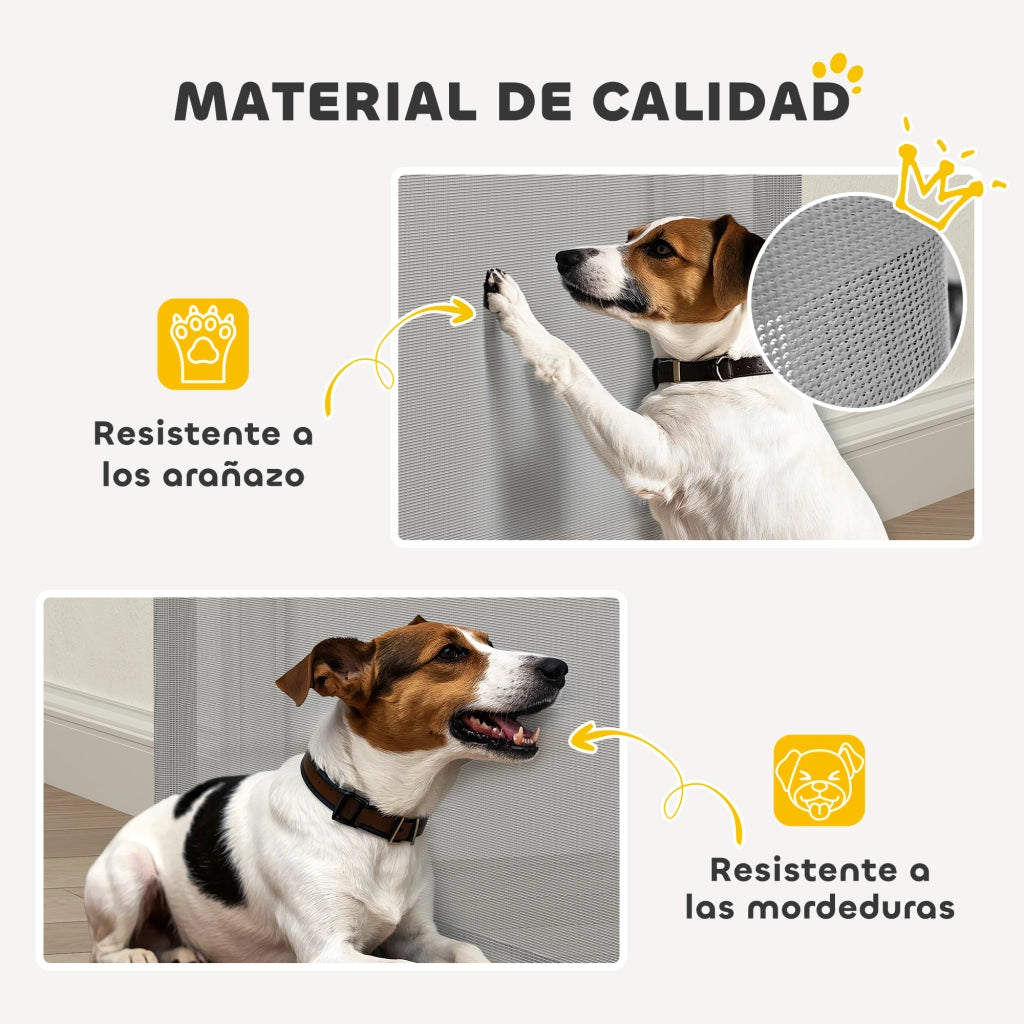 Barriera per cani retrattile 0-140 cm ¨C zephmum ¨C grigio
