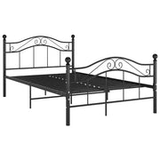Giroletto-Struttura Letto Nero in Metallo 120x200 cm 901697