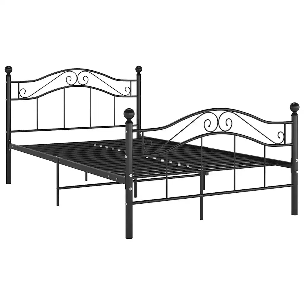 Giroletto-Struttura Letto Nero in Metallo 120x200 cm 901697