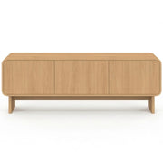 IDMarket - 140 cm CAPUCINE Mobile TV a 3 ante dal design arrotondato in faggio