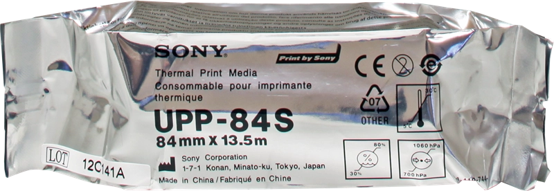 ORIGINAL Sony Carta Bianco UPP-84S Carta Termica, Rotolo, 84mm x 13,5m