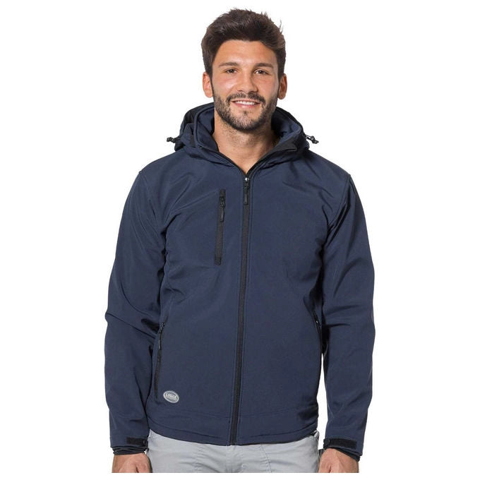 Neri Safety giubbino softshell Basilea, unisex, blu, taglia S, impermeabile, antivento, traspirante, cappuccio in pile