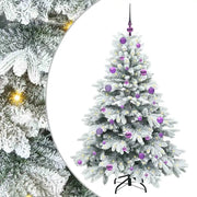 Albero di Natale | Decorazioni natalizie artificiale con 150 LED Bianco 150 cm PE e PVC