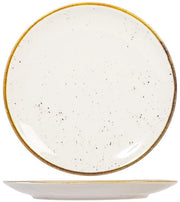 Set di piatti decorati da tavola da 6 pezzi, porcellana, beige, 28 cm