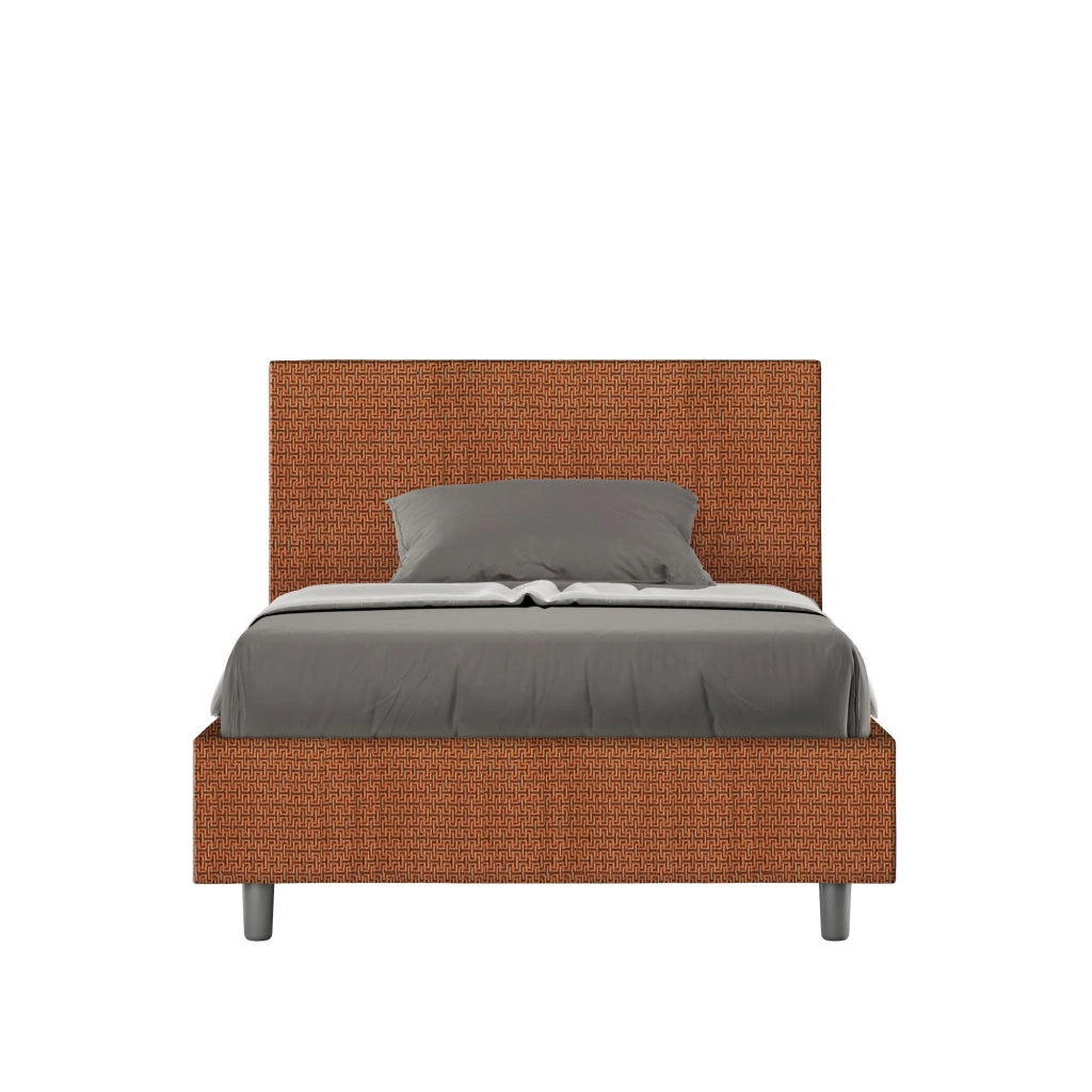 Letto 1 Piazza e Mezzo 120x210 cm con Rete Adele Labirinto 04 Arancione