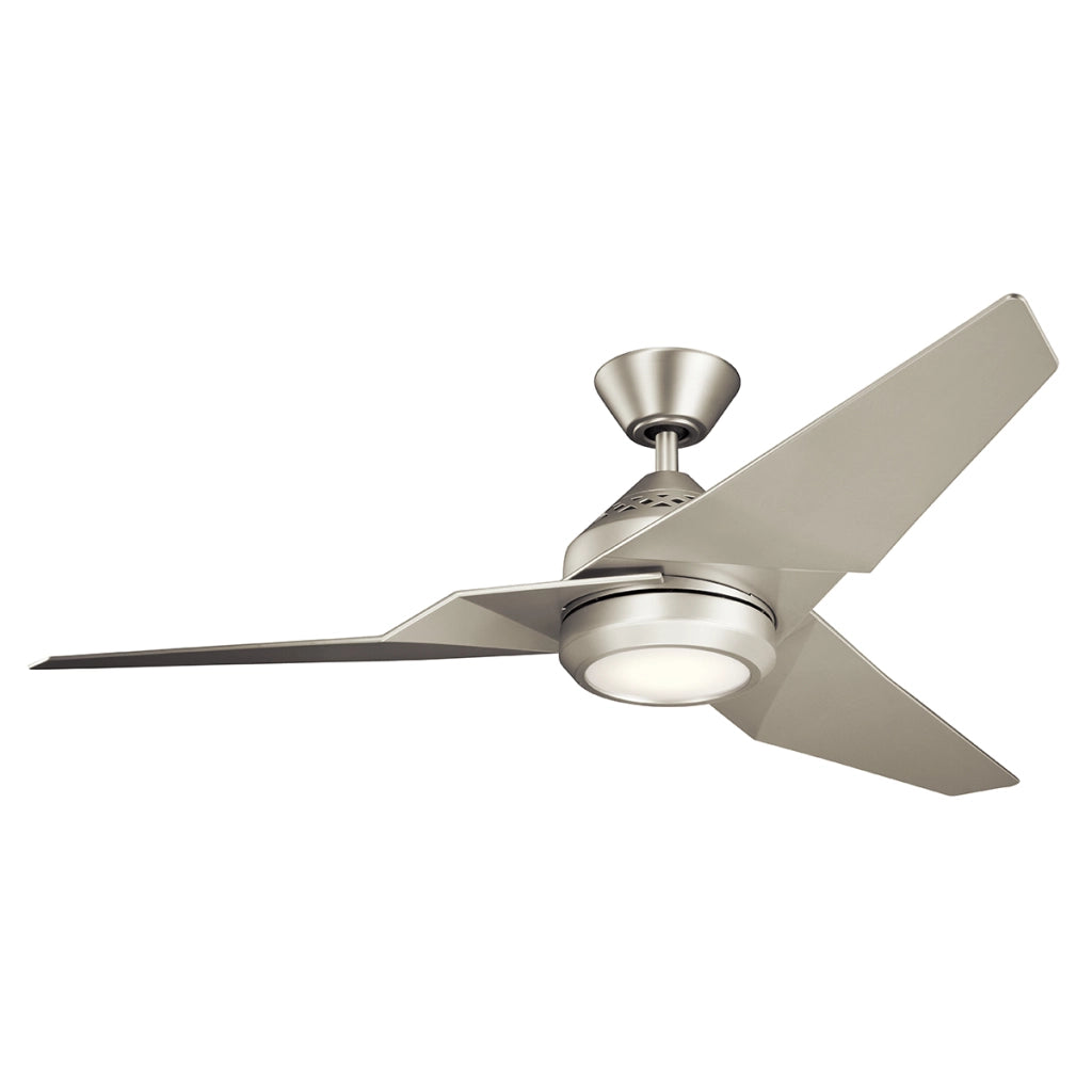 Ventilatore soffitto 152cm LED 18W nichel telecomando Kichler