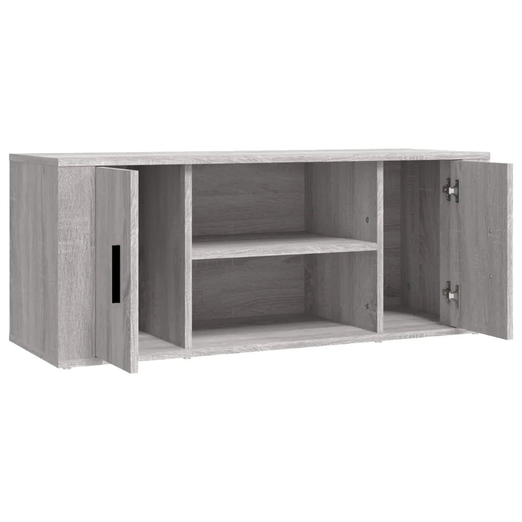 Mobile TV-Credenza TV-Console TV Grigio Sonoma 100x35x40 cm in Legno Multistrato 229873