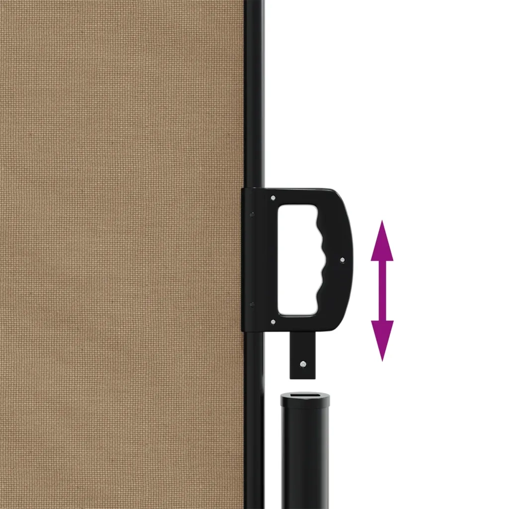 Tenda da Sole Laterale Retrattile Tortora 140x600 cm 4004619